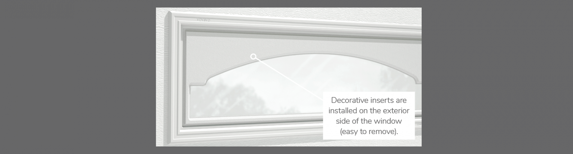 Cathedral Decorative Insert, 40" x 13", available for door R-16 and R-12