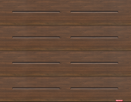 Garaga garage door model Vog Chocolate Walnut colour